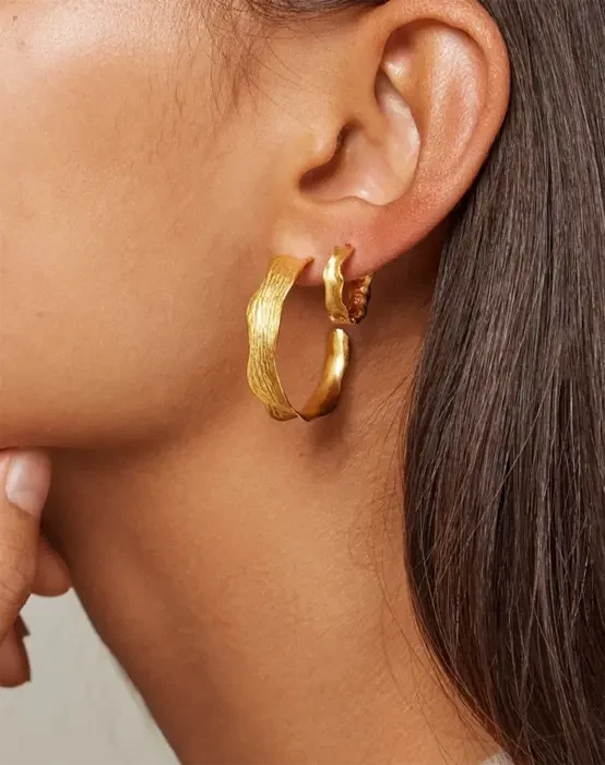Ane Large Hoops - Guldfarvet